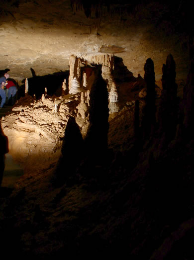 Cave formations along the East Passage trail